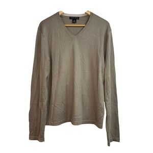 Banana Republic Mens Sweater Medium‎ V Neck Silk Cotton Cashmere Knitwear Top